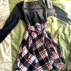 CUPSHE Scalloped Gingham Belted Dress